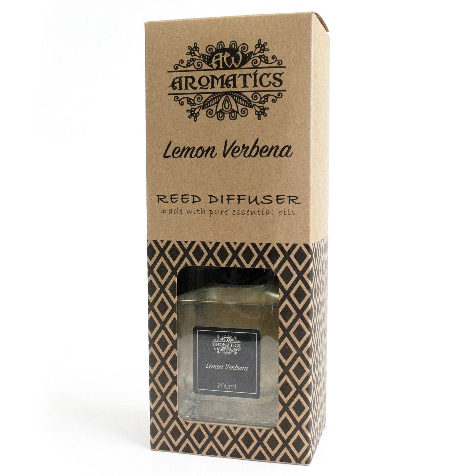 200ml Lemon Verbena Essential Oil Reed Diffuser - Soak Sanctuary Room Fragrance
