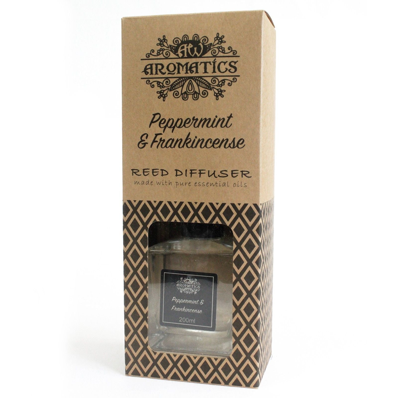 200ml Peppermint & Frankincense Essential Oil Reed Diffuser - Soak Sanctuary Room Fragrance