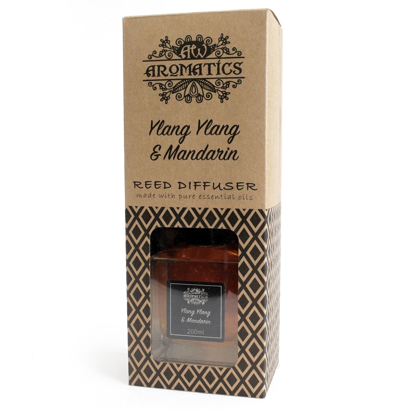 200ml Ylang Ylang & Mandarin Essential Oil Reed Diffuser - Soak Sanctuary Room Fragrance
