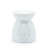 Oil Burner Buddha Cut Out - White