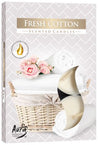 Set of 6 Scented Tealights - Fresh Cotton