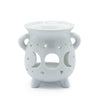 Cauldron Oil Burner - Moon Phase, White