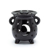 Cauldron Oil Burner - Moon & Stars, Black