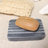 Grey Soapstone Soap Dish 12x8.5cm - Heavey Ridges