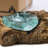 Molten Glass on Wood - Candle Holder
