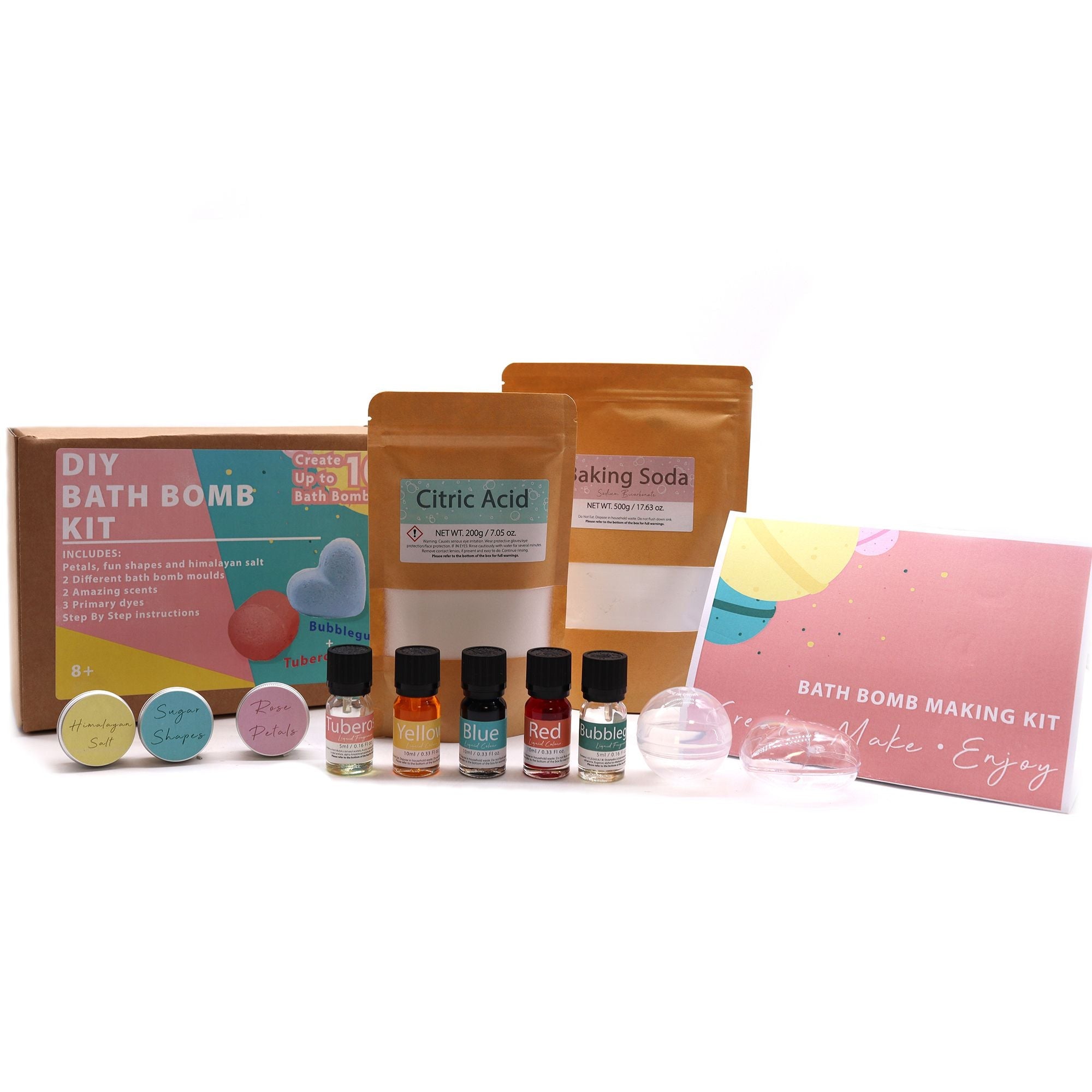 Bath Bomb Kit - Rose & Bubblegum - Soak Sanctuary Bath Bombs