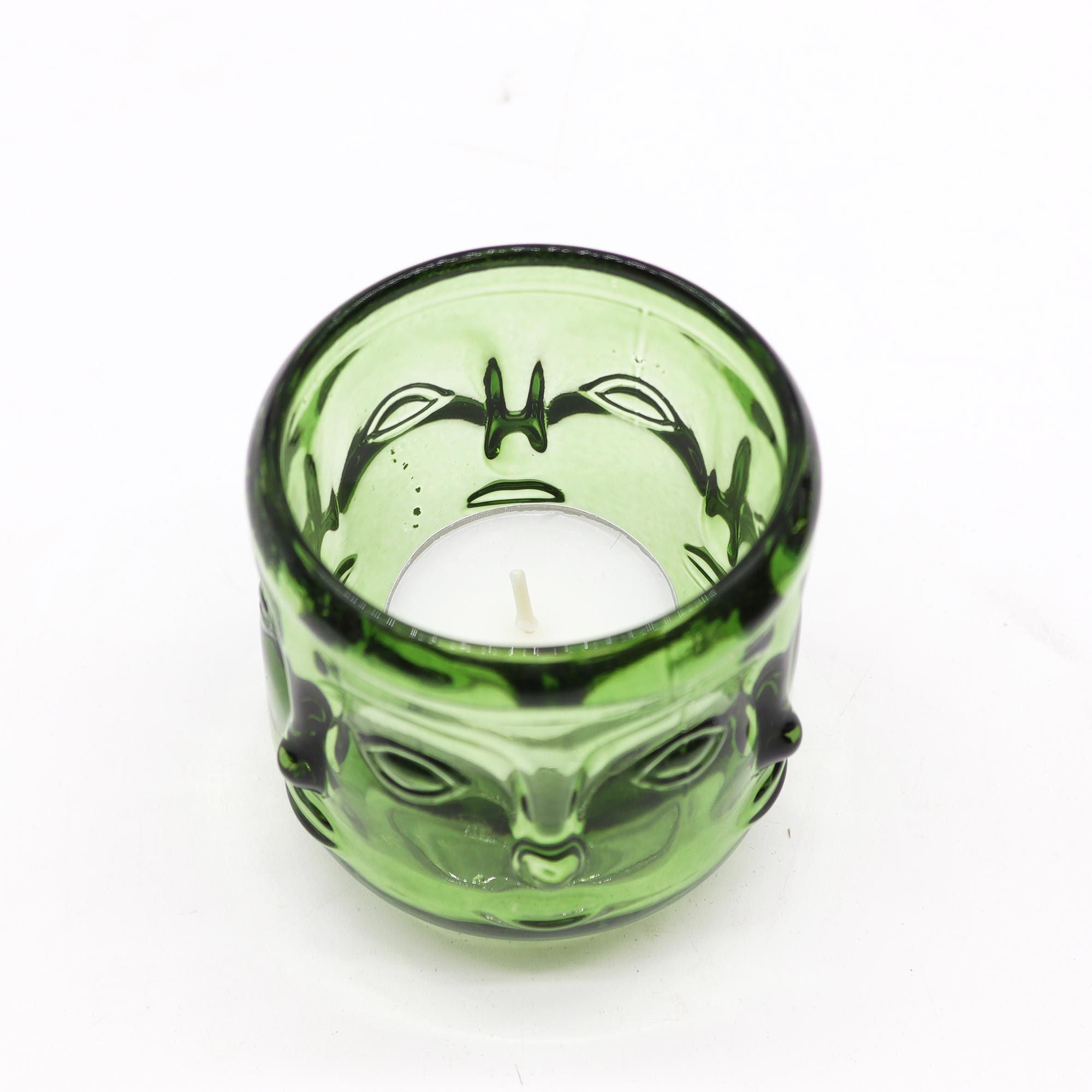 Buddha Faces Candle Jar - Garden Jade - Soak Sanctuary Candles