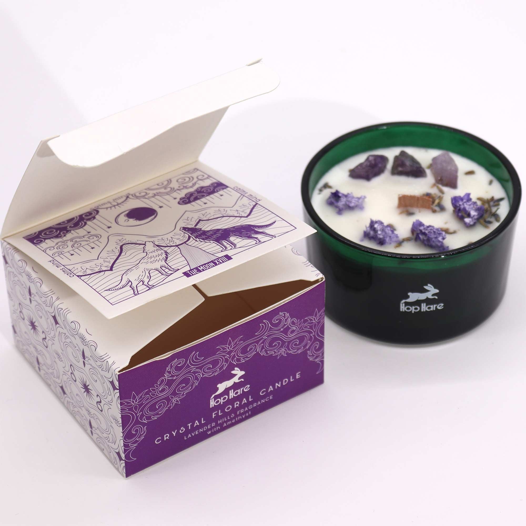 Crystal Flower Candle - The Moon - Soak Sanctuary Candles