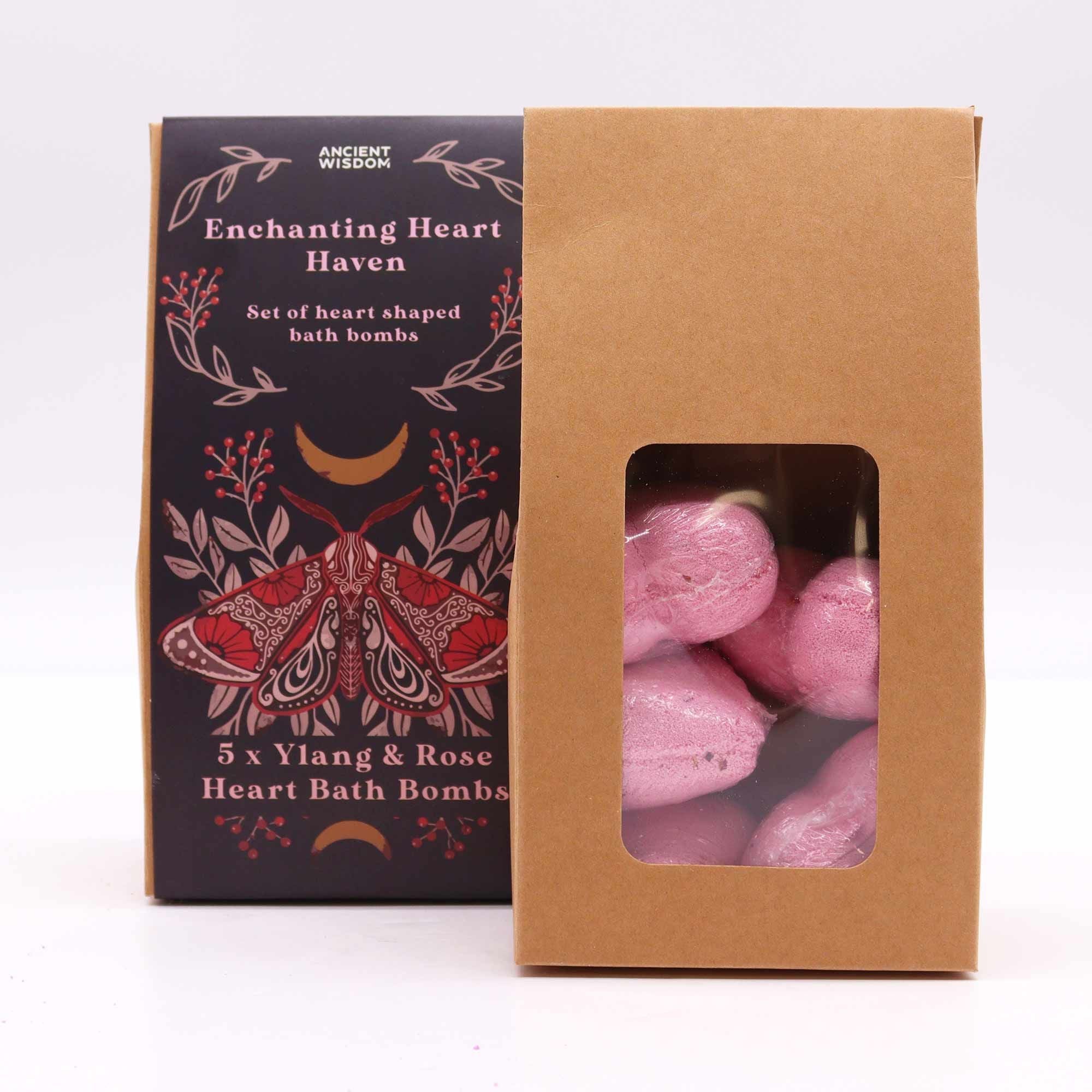 Enchanting Heart Heaven Bath Heart Gift Set - Soak Sanctuary Heart Bath Bombs Gift Sets
