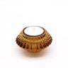Flower Flip Dinner Candle / Tealight Holder - Antique Amber - Soak Sanctuary Candles