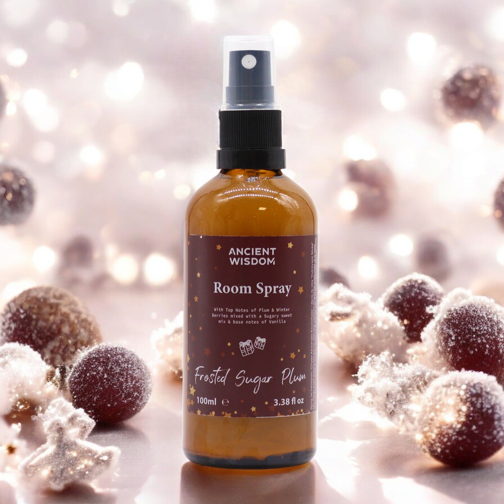 Frosted Sugar Plum Room Spray (100ml) - Soak Sanctuary Christmas Room Sprays