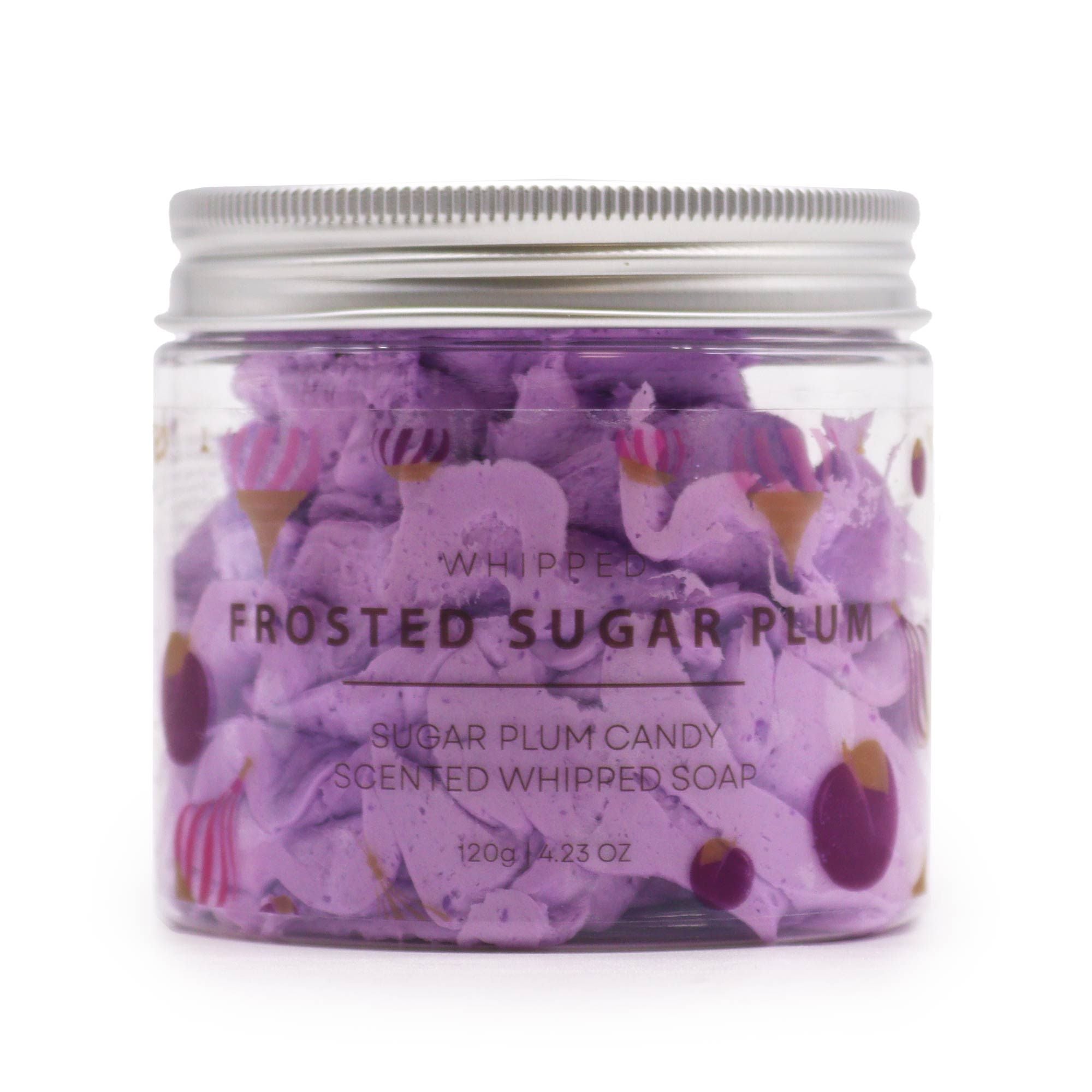 Frosted Sugar Plum Whipped Soap 120g - Soak Sanctuary Soap