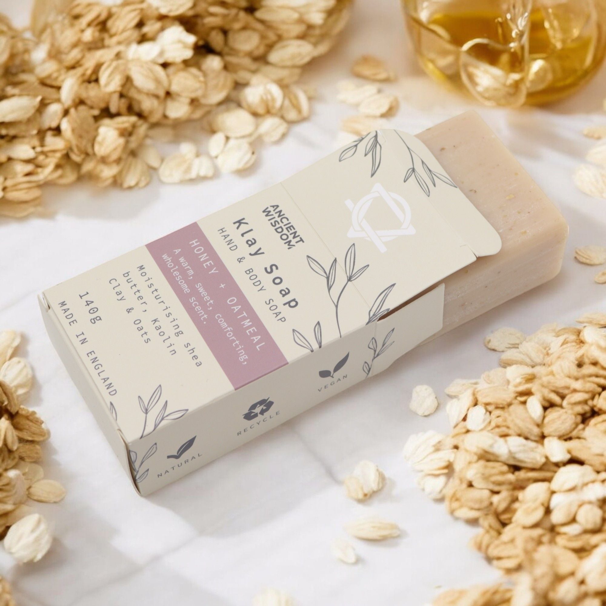 Honey Oatmeal Klay Soap - Soak Sanctuary Soap