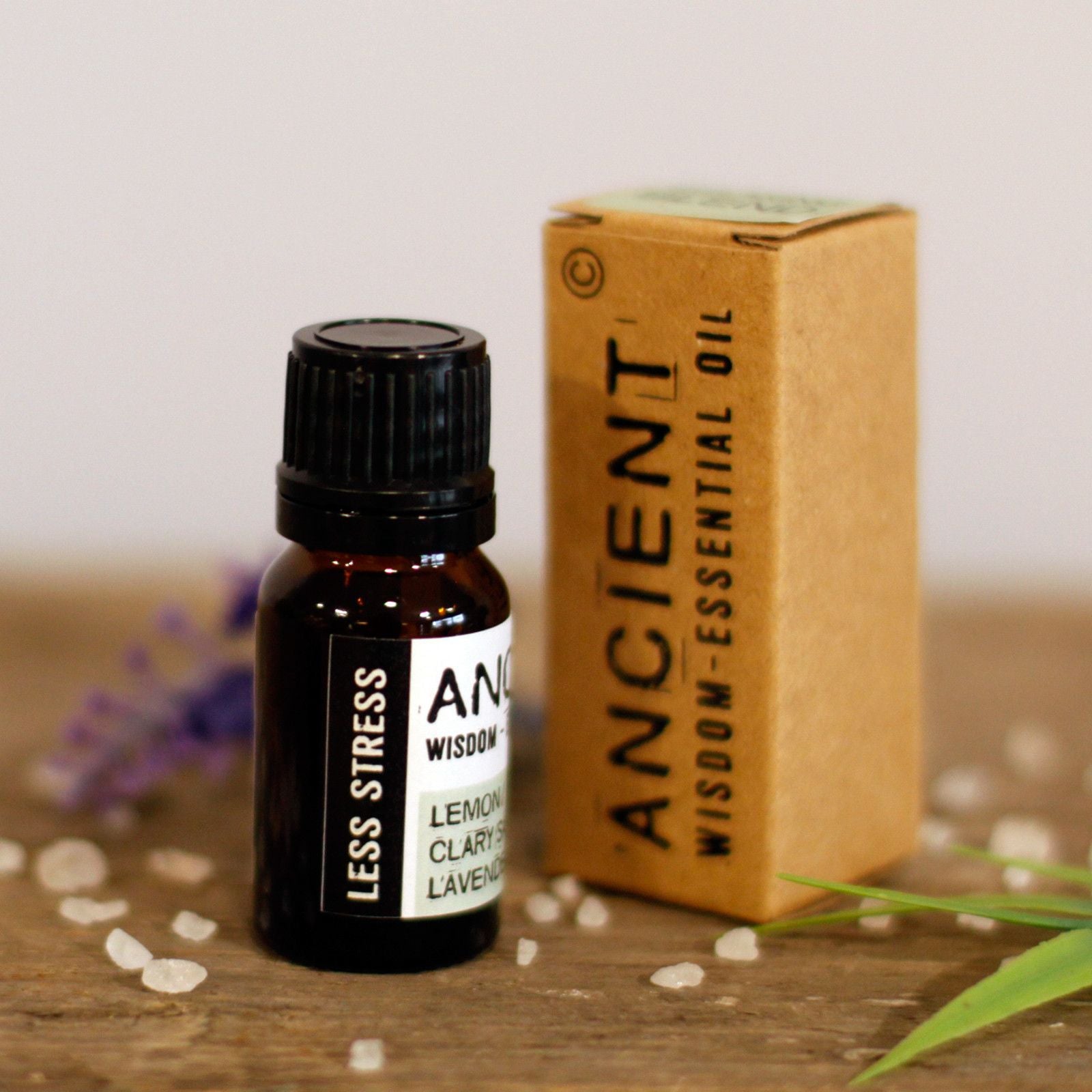 Less Stress Essential Oil Blend: Clary Sage, Lemon and Lavender - 10ml - Soak Sanctuary Essential Oils
