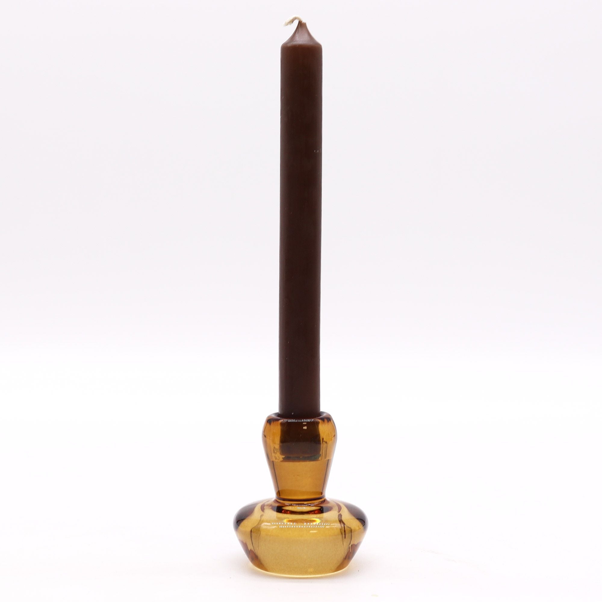 Mushroom Flip Dinner Candle / Tealight Holder - Antique Amber - Soak Sanctuary Candles