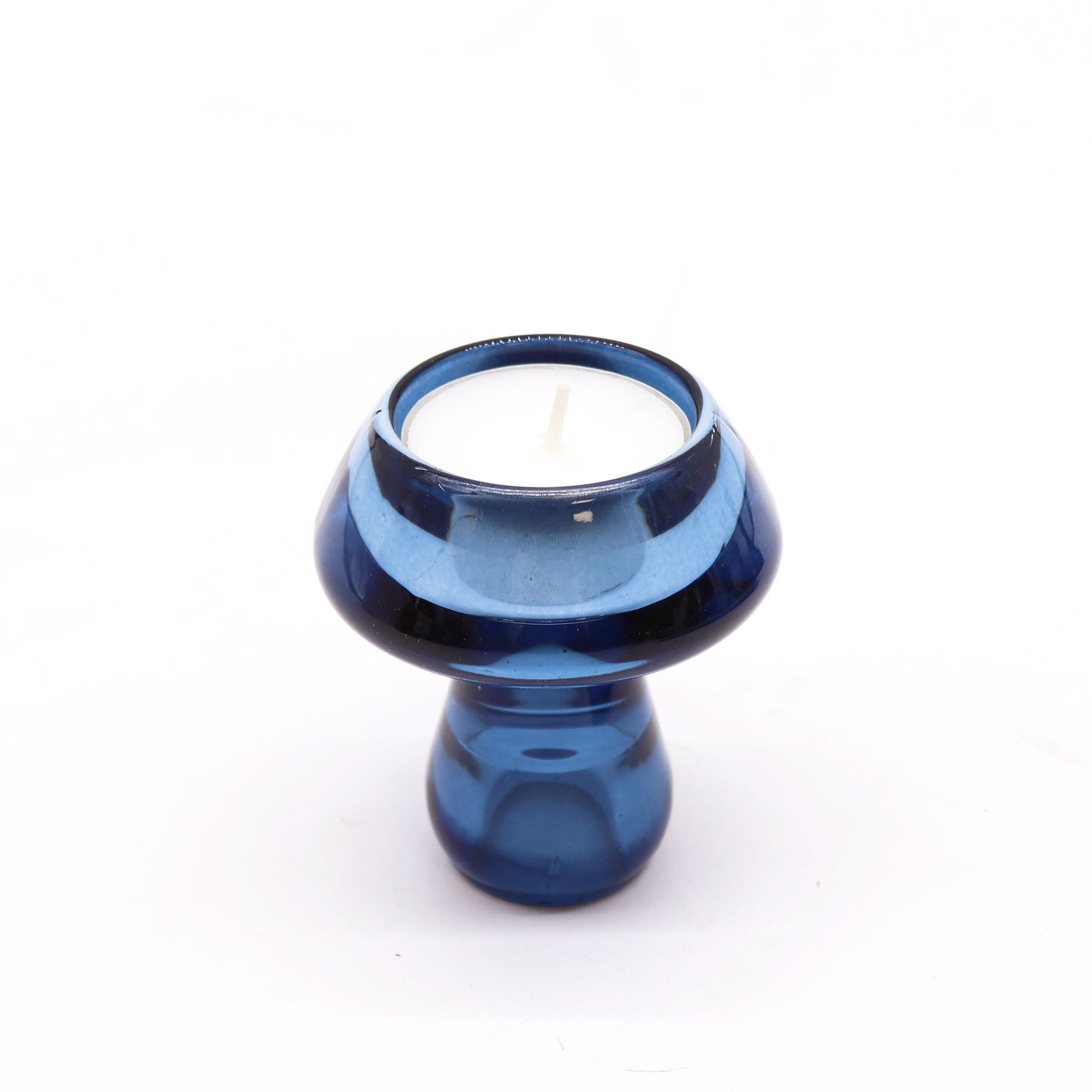 Mushroom Flip Dinner Candle / Tealight Holder - Royal Blue - Soak Sanctuary Candles