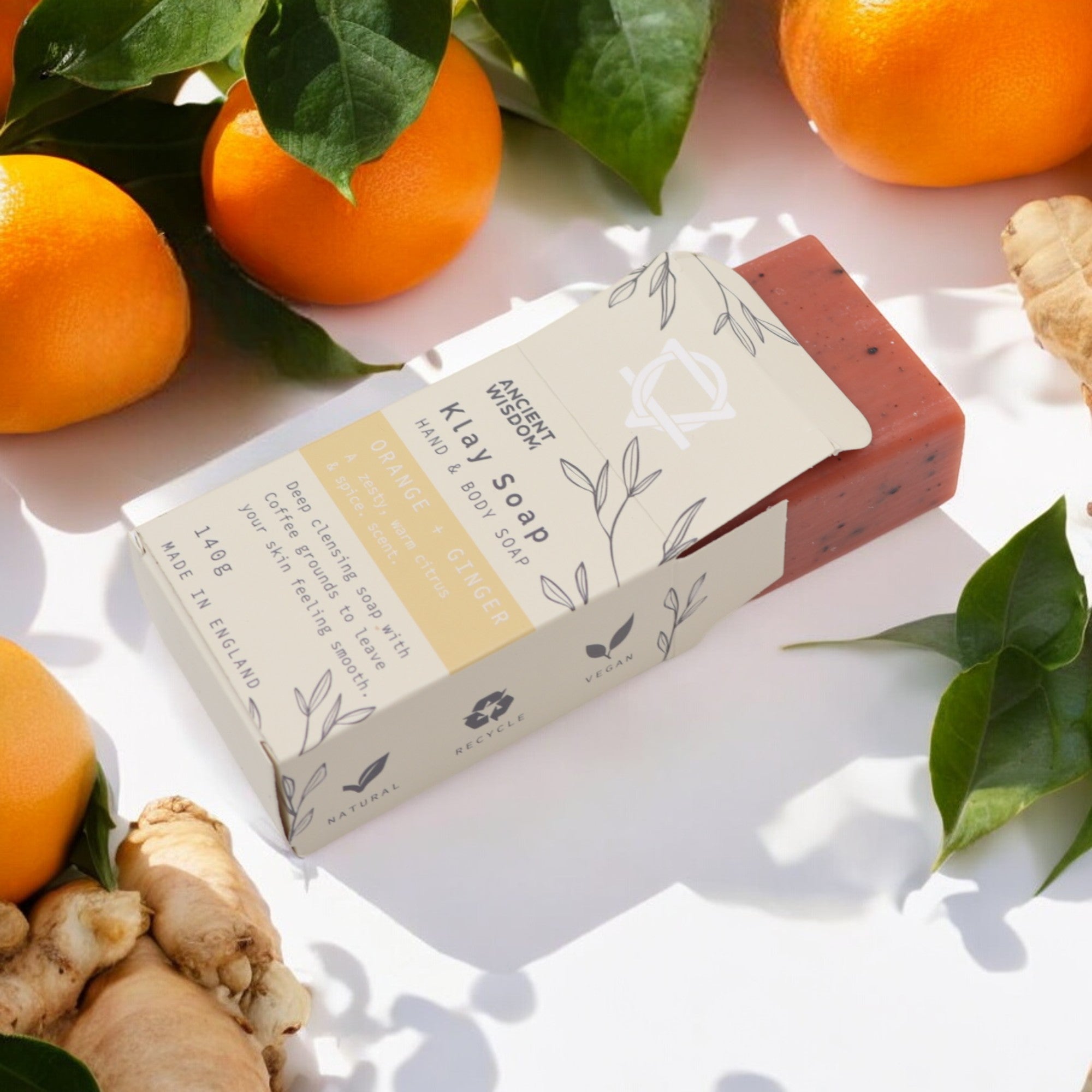 Orange and Ginger Klay Soap - Soak Sanctuary Soap