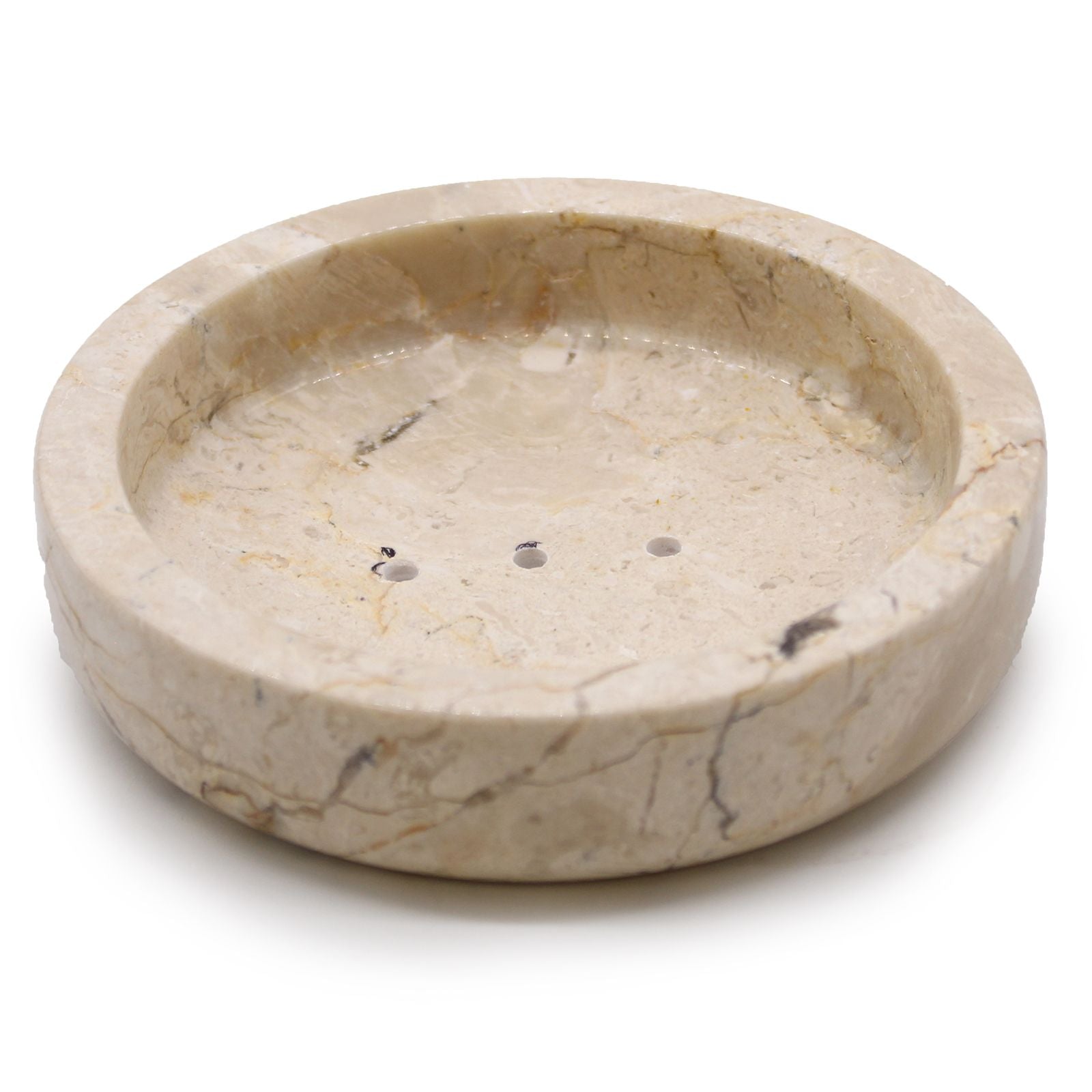 Round Honey Marble Flat Soap Dish - Soak Sanctuary Accessories