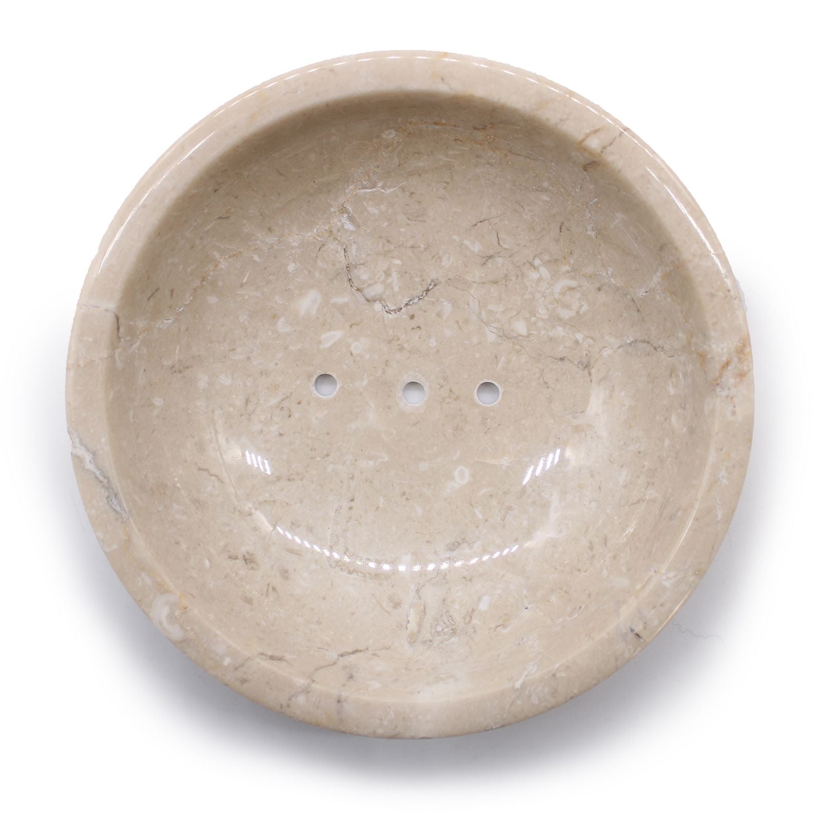 Round Honey Marble Rounded Soap Dish - Soak Sanctuary Accessories