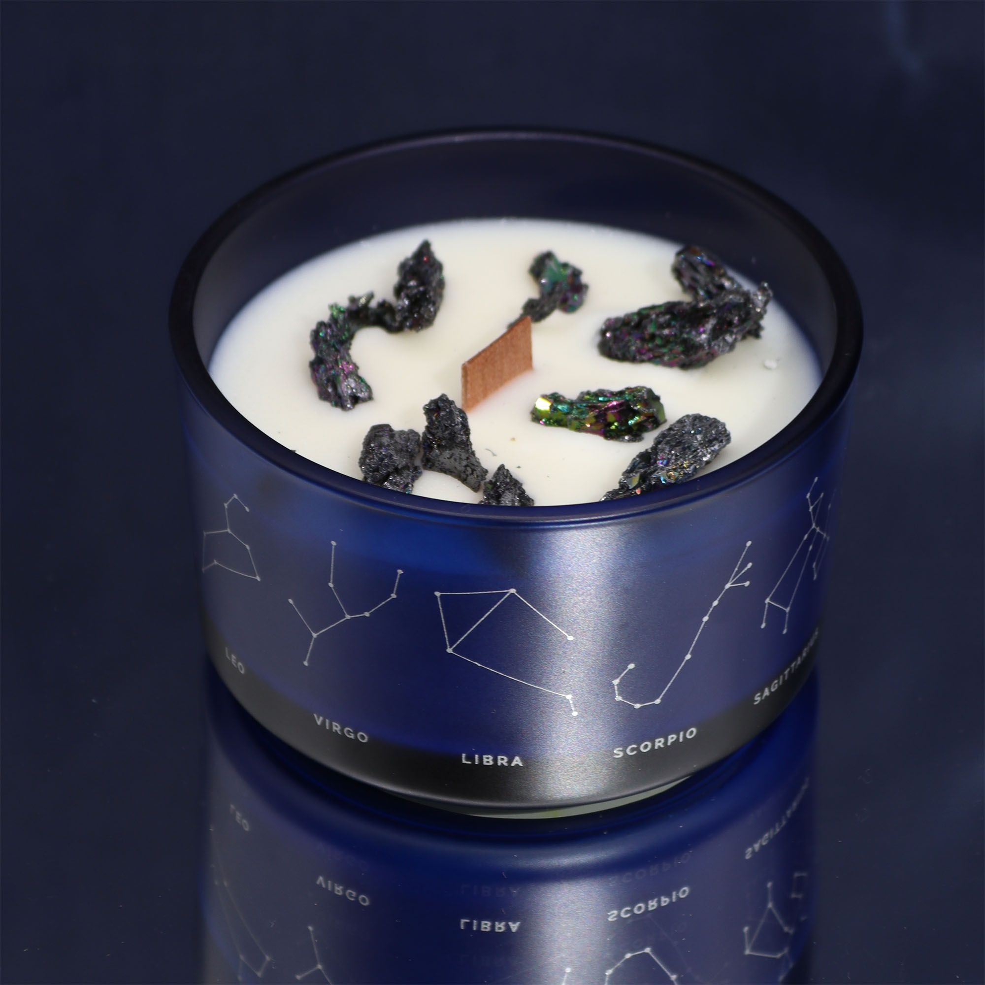 Sagittarius Zodiac Crystal Candle with Gemstone Bracelet - Soak Sanctuary Candles