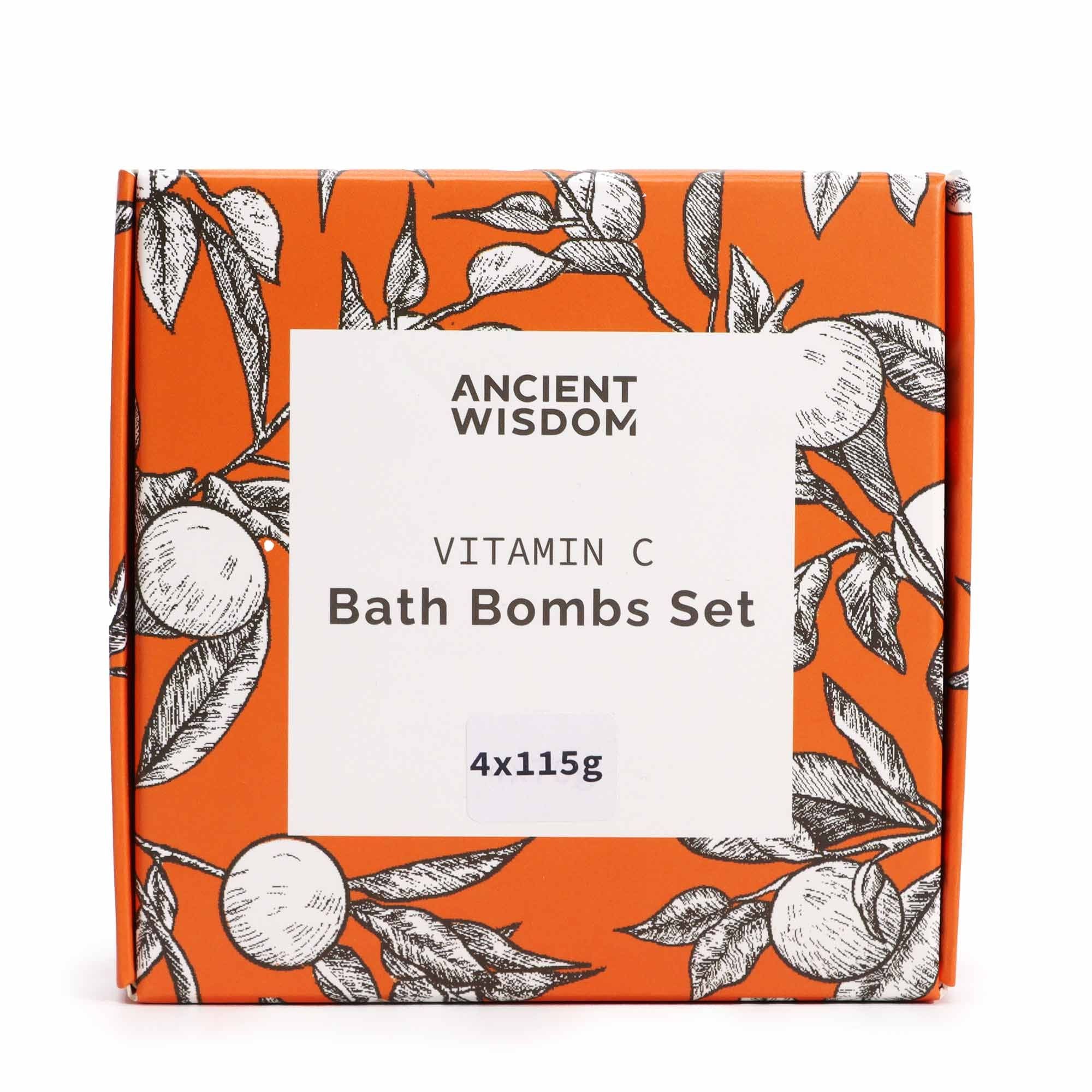 Set of 4 Vitamin C Bath Bombs – Aromatherapy Quartet - Soak Sanctuary Bath Bombs