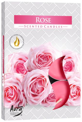 Set of 6 Scented Tealights - Rose - Soak Sanctuary Candles