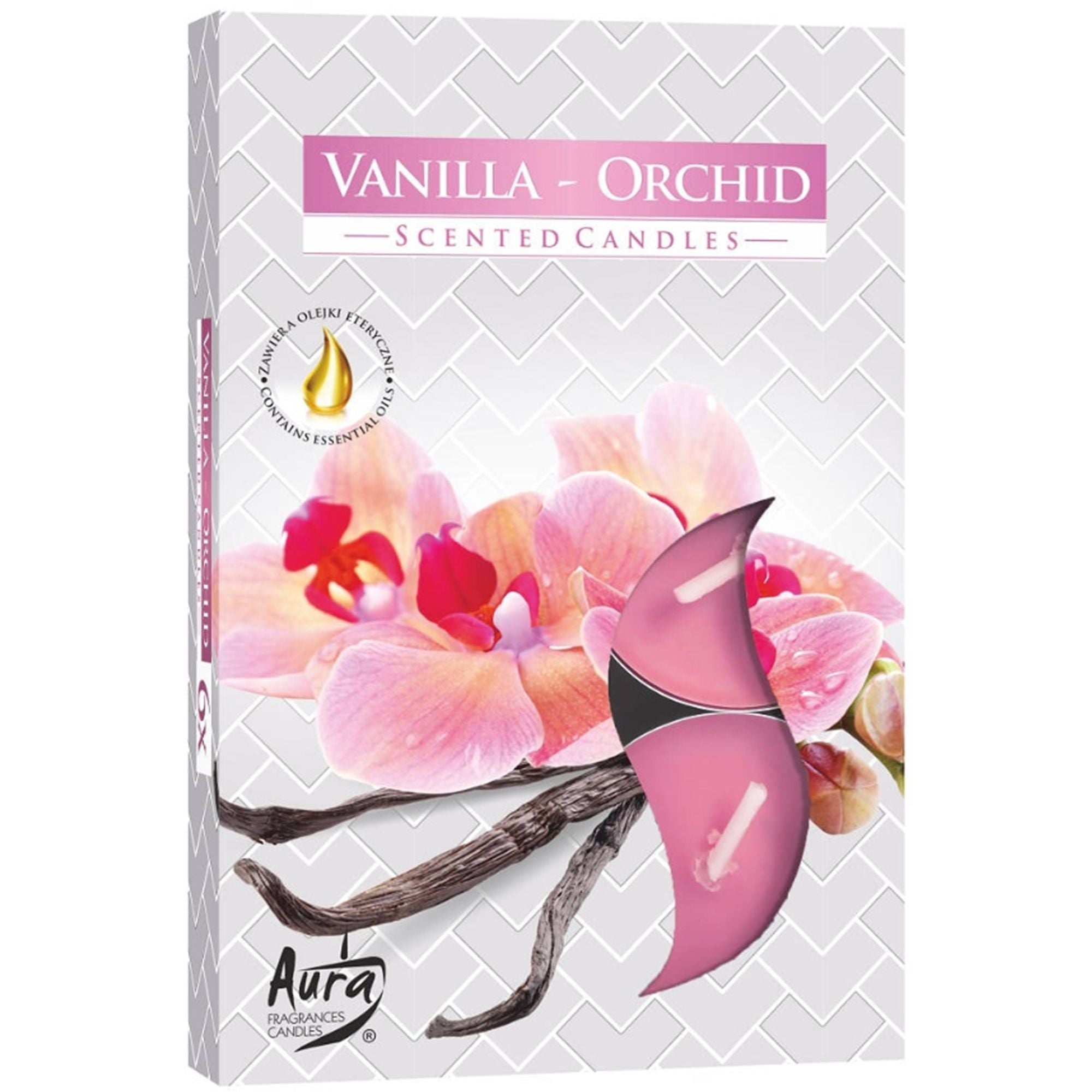 Set of 6 Scented Tealights - Vanilla & Orchid - Soak Sanctuary Candles