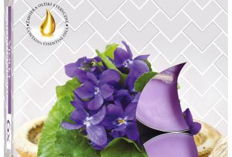 Set of 6 Scented Tealights - Violet - Soak Sanctuary Candles