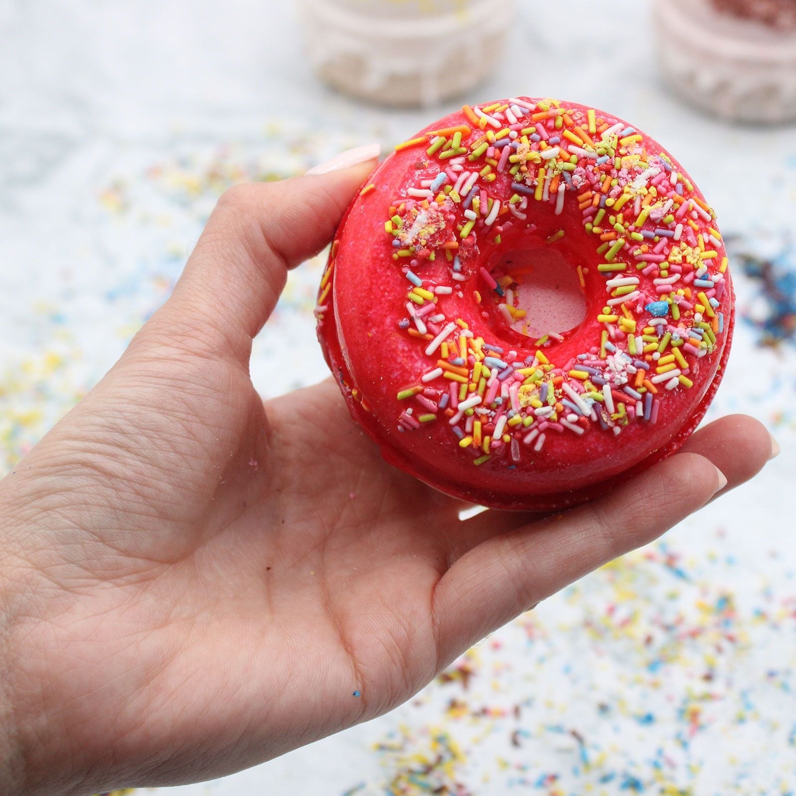 Strawberry & Banana Bath Doughnut - Soak Sanctuary Bath Bombs