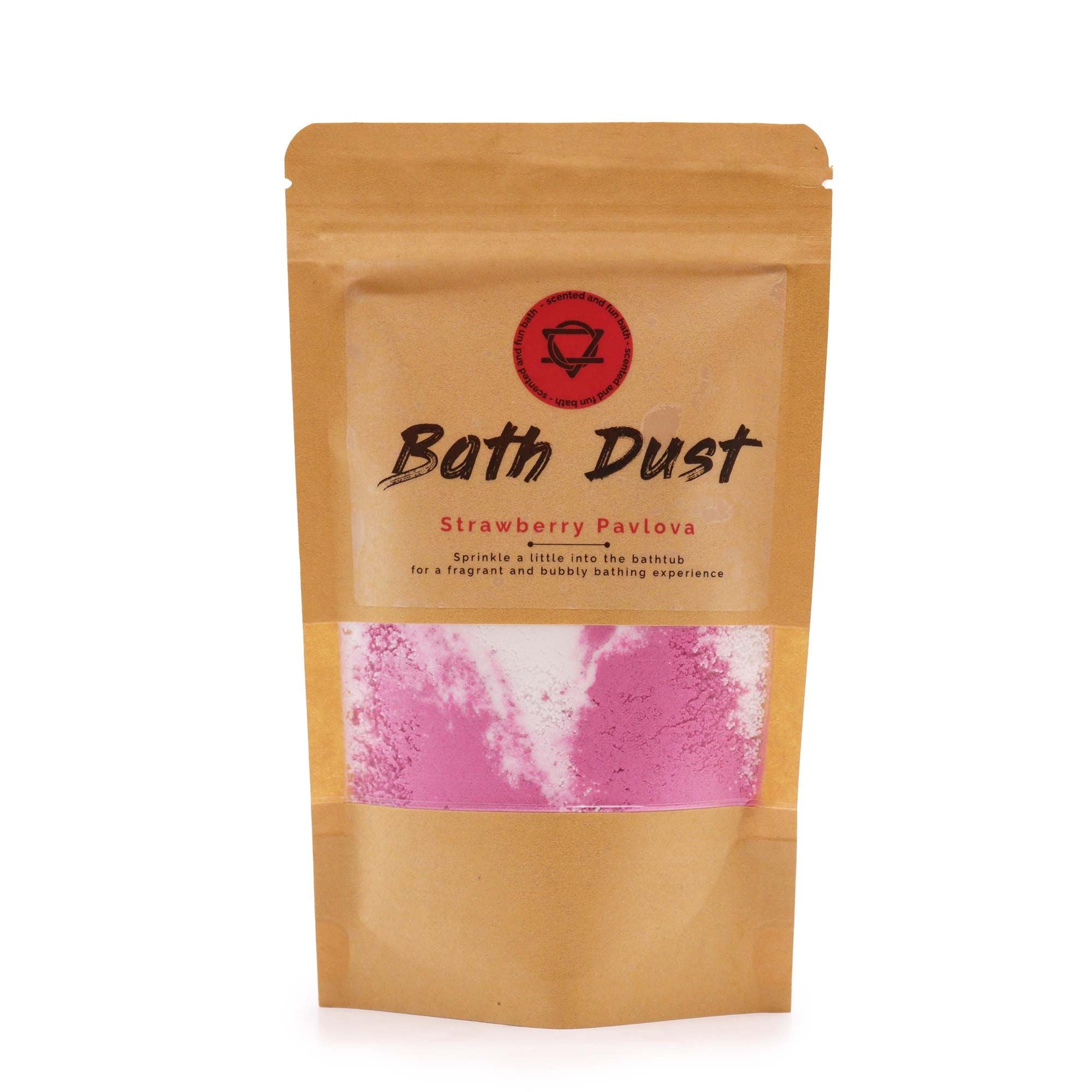 Strawberry Pavlova Bath Dust 190g - Soak Sanctuary Bath Dust
