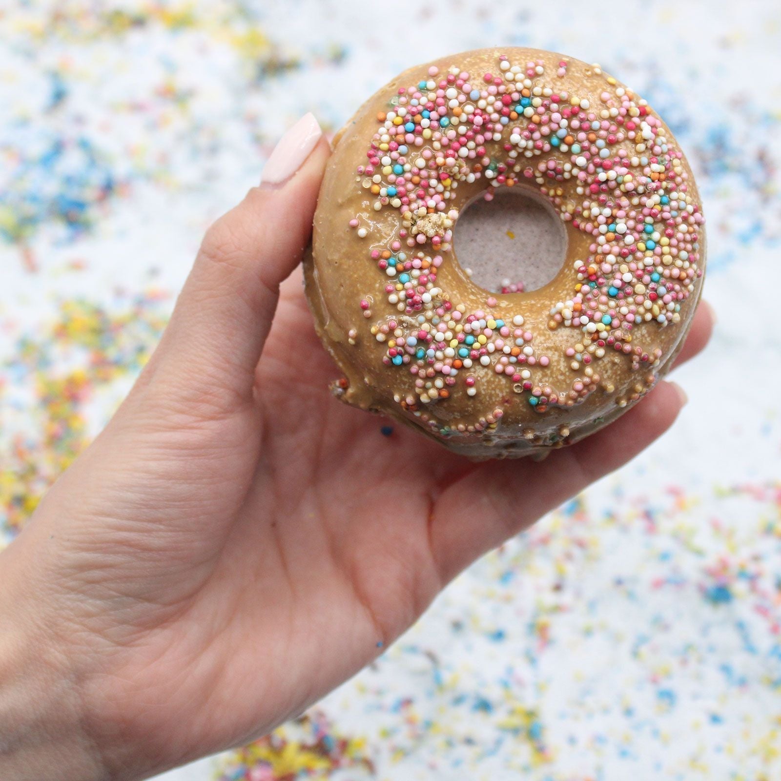 Toffee & Caramel Bath Doughnut - Soak Sanctuary Bath Bombs
