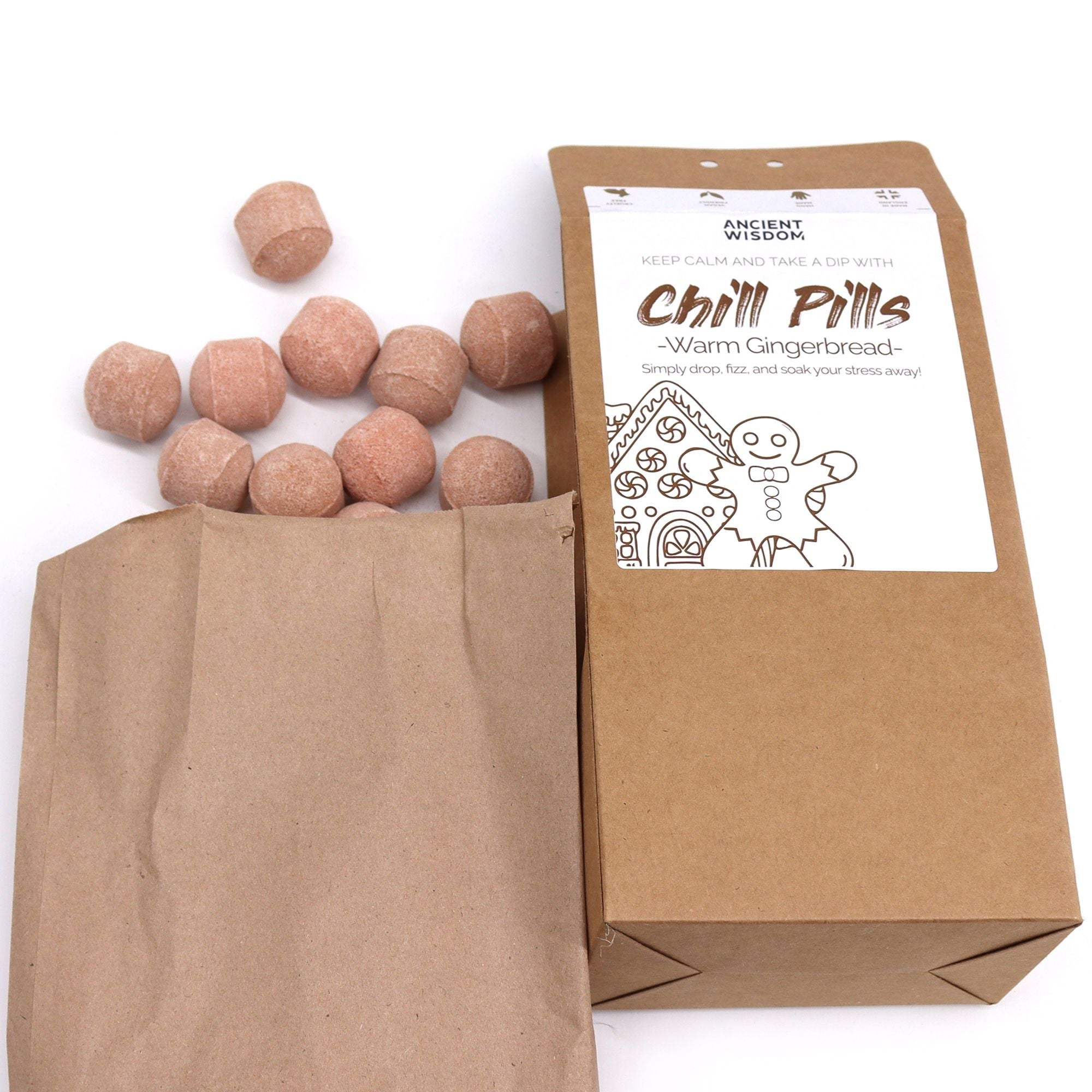 Warm Gingerbread Mini Bath Bomb Gift Pack - Soak Sanctuary Bath Bombs