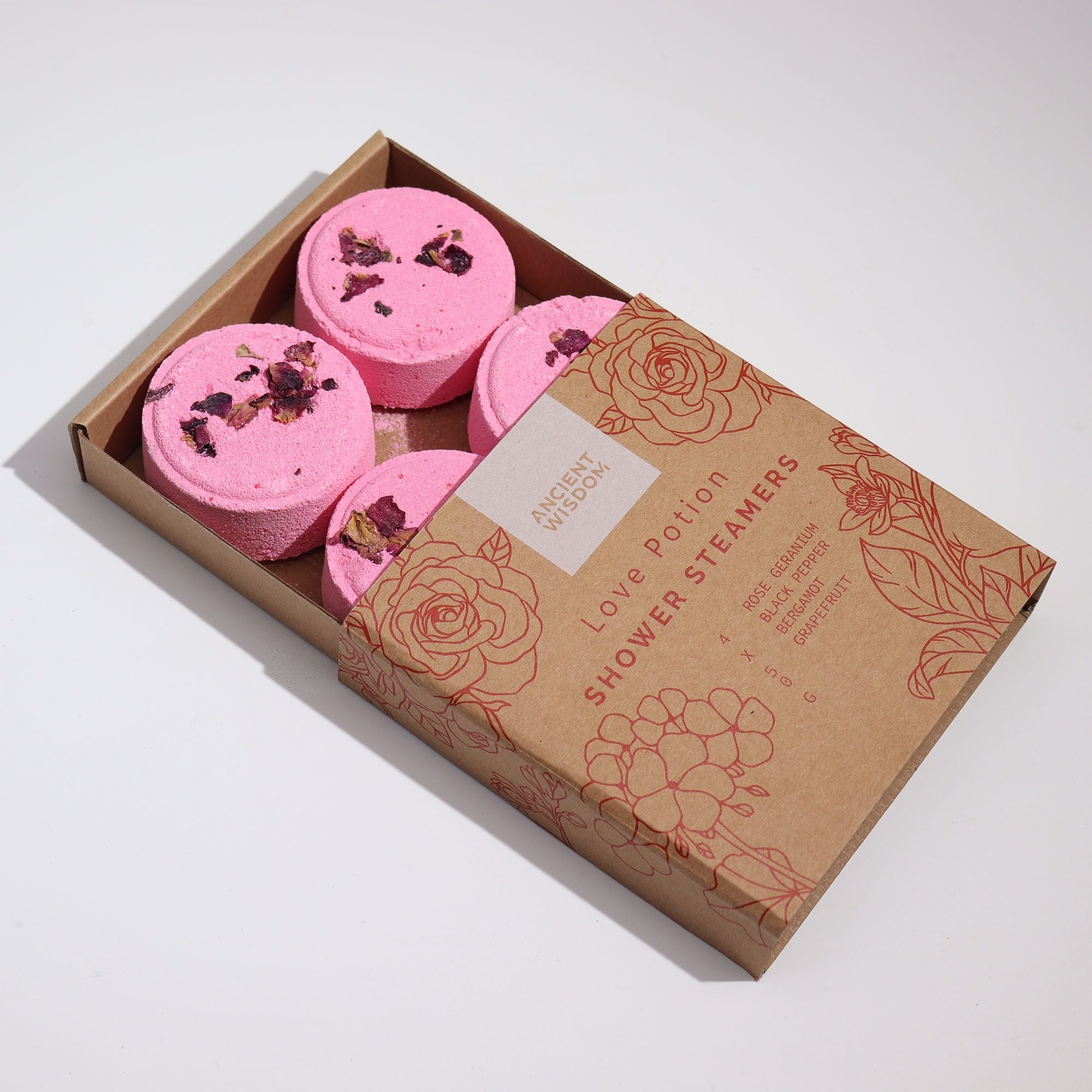 Zen Shower Steamers - Therapy Wellness Gift Set - Love Potion - Soak Sanctuary Bath Bombs