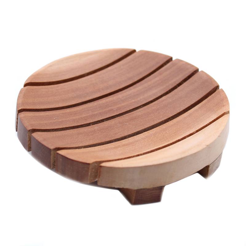 Classic Round Mahogany Soap Dish - Soak Sanctuary Accessories