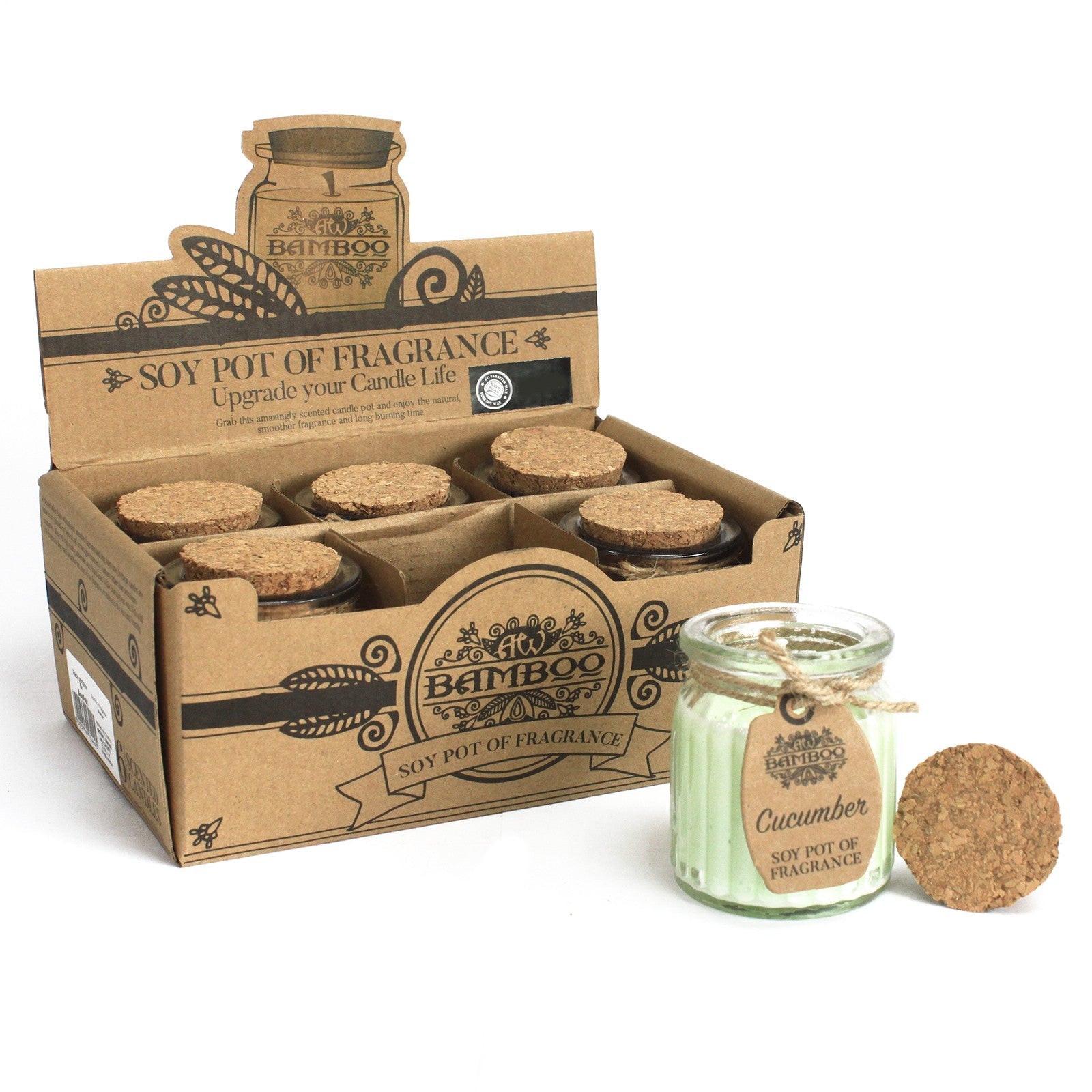 Cucumber Soy Candle Pots (Pk 2) - Soak Sanctuary Candles