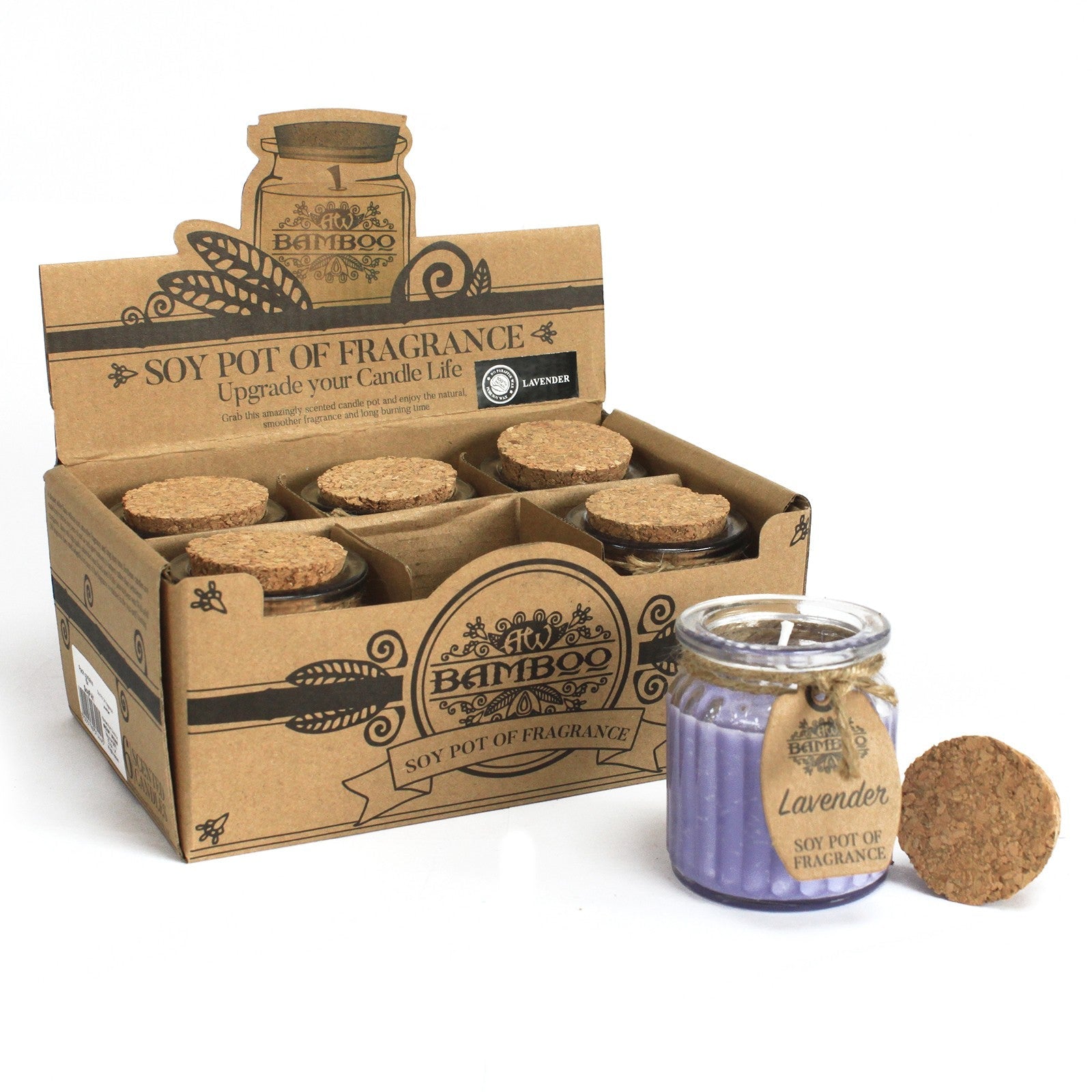 Lavender Soy Candle Pots (Pk 2) - Soak Sanctuary Candles