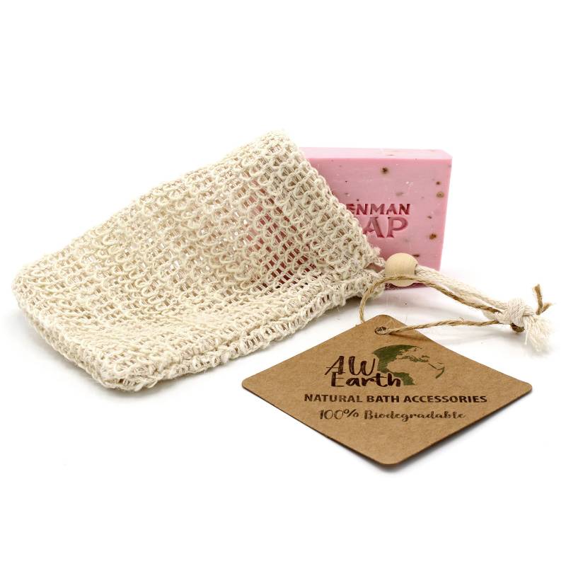 Natural Washed Jute Soap Bag - Soak Sanctuary Accessories