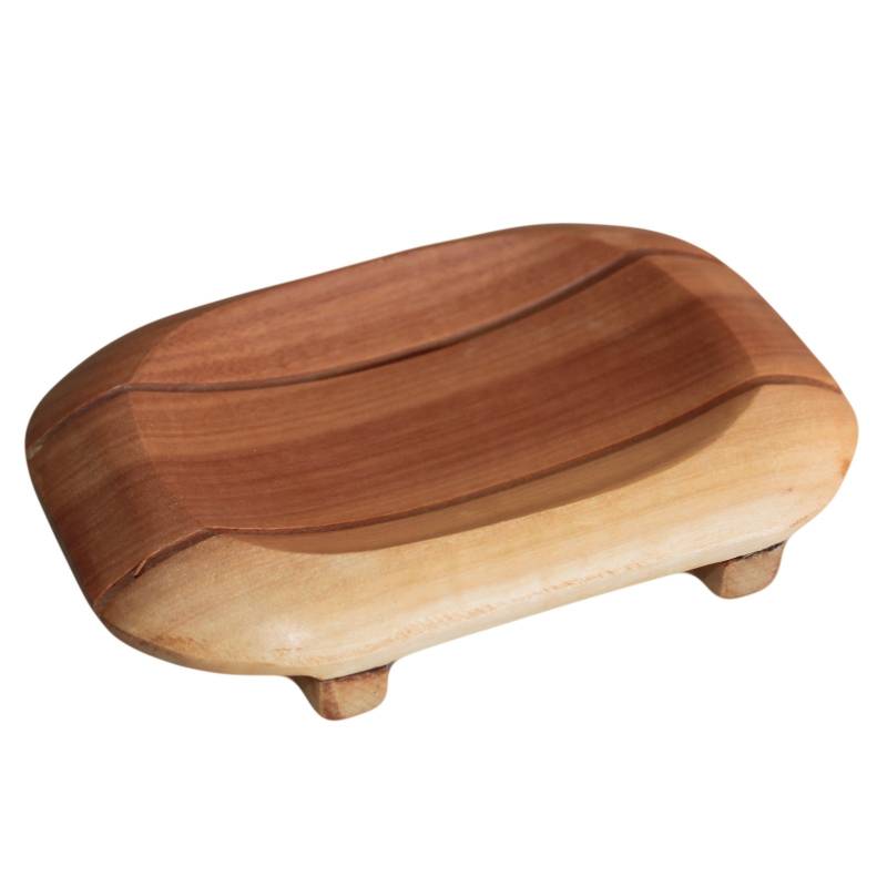 Oval in Rectangle Mahogany Soap Dish - Soak Sanctuary Accessories