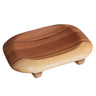 Oval in Rectangle Mahogany Soap Dish - Soak Sanctuary Accessories