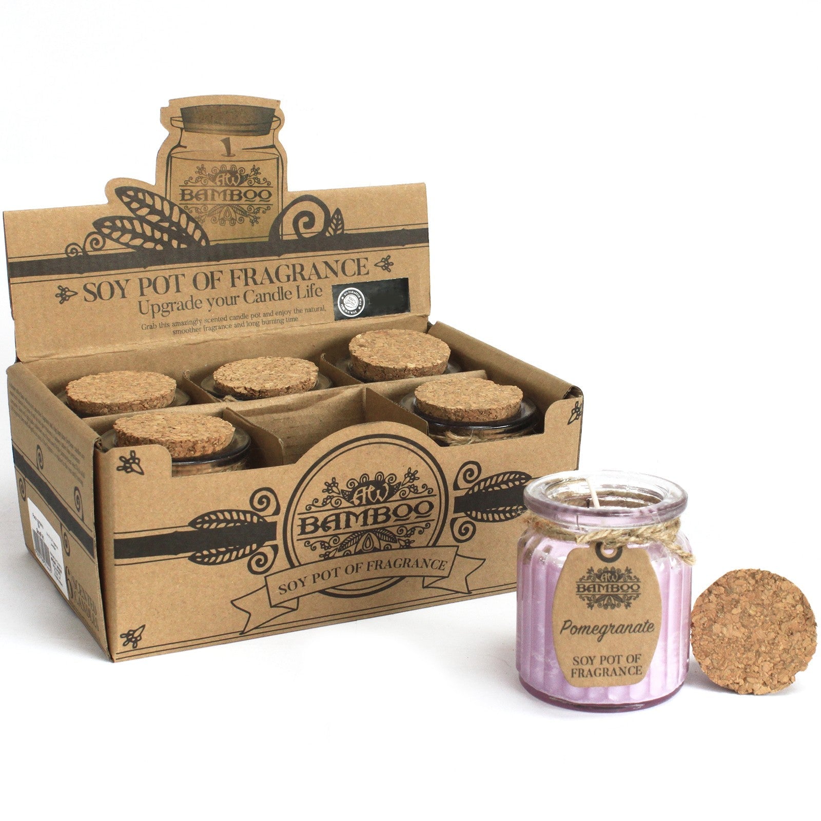 Pomegranate Soy Candle Pots (Pk 2) - Soak Sanctuary Candles